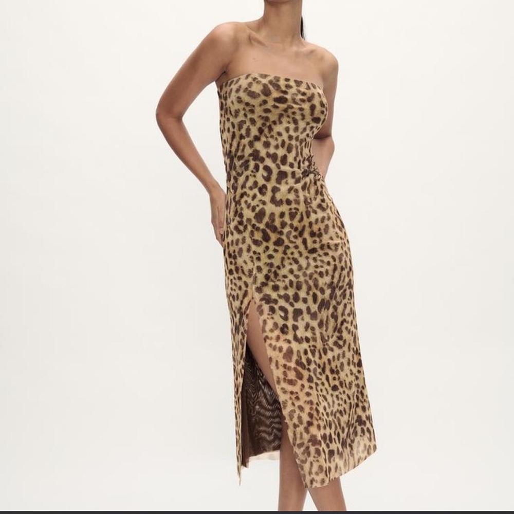 Zara Printed Sheath Dress Leopard